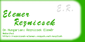 elemer reznicsek business card